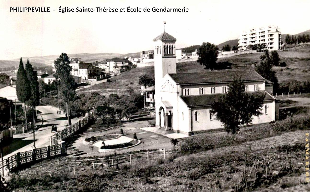 Philippeville - Eglise Sainte-Therese et Ecole de Gendarmerie.jpg